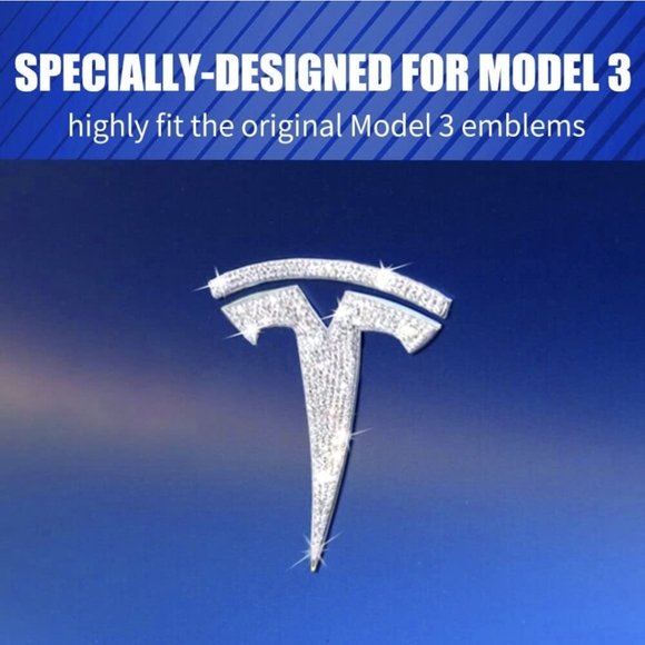 3 Piece Model 3 Tesla Emblem - Picture 2 of 3